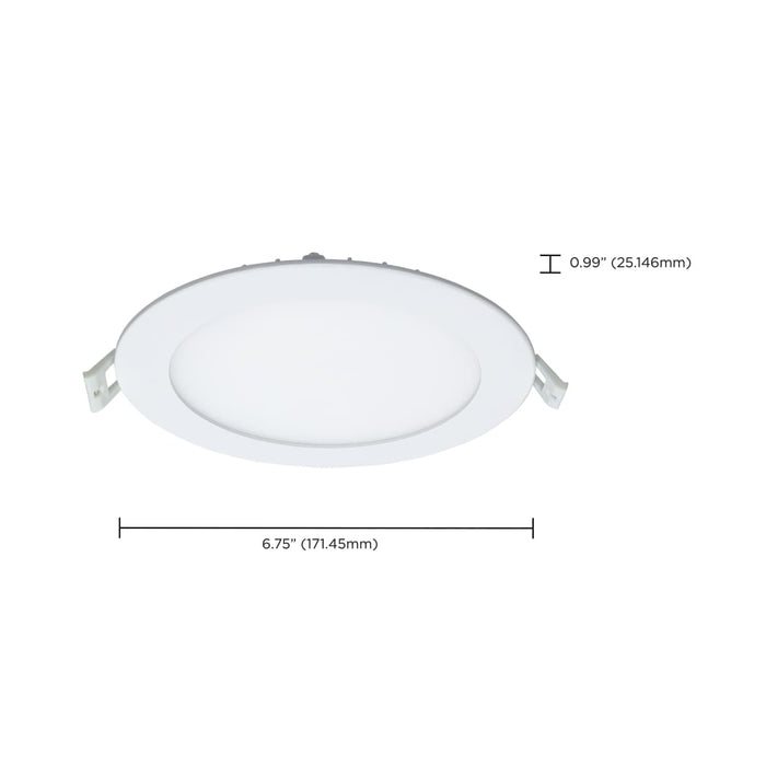 Direct Wire LED Downlight Satco S11827R1 12 Watt LED Direct Wire Downlight - Edge-lit - 6-Inch - CCT Selectable - Round - Remote Driver Satco