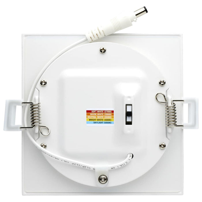 Direct Wire LED Downlight Satco S11829R1 10 Watt LED Direct Wire Downlight - Edge-lit - 4-Inch - CCT Selectable - Square - Remote Driver Satco