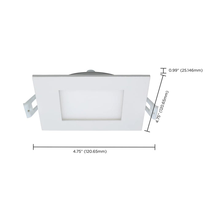 Direct Wire LED Downlight Satco S11829R1 10 Watt LED Direct Wire Downlight - Edge-lit - 4-Inch - CCT Selectable - Square - Remote Driver Satco