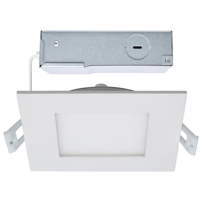 Direct Wire LED Downlight Satco S11829R1 10 Watt LED Direct Wire Downlight - Edge-lit - 4-Inch - CCT Selectable - Square - Remote Driver Satco