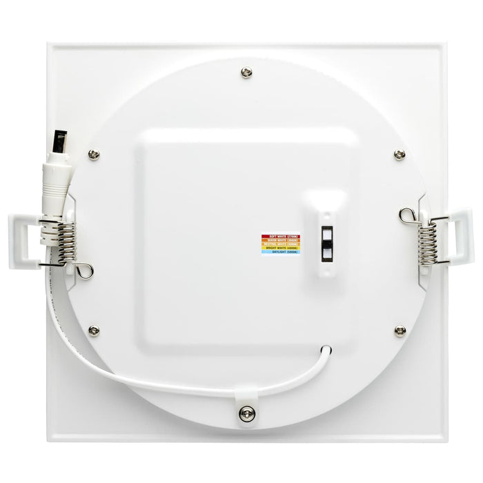 Direct Wire LED Downlight Satco S11830R1 12 Watt LED Direct Wire Downlight - Edge-lit - 6-Inch - CCT Selectable - Square - Remote Driver Satco