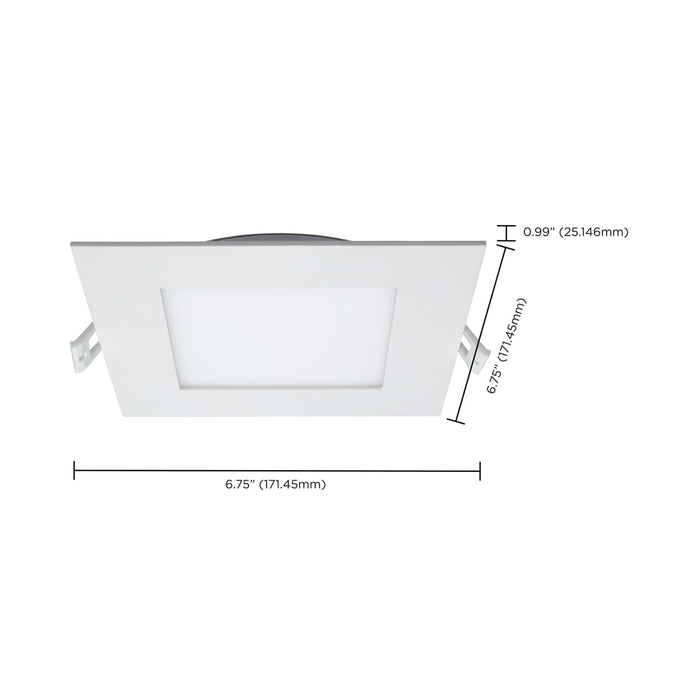 Direct Wire LED Downlight Satco S11830R1 12 Watt LED Direct Wire Downlight - Edge-lit - 6-Inch - CCT Selectable - Square - Remote Driver Satco