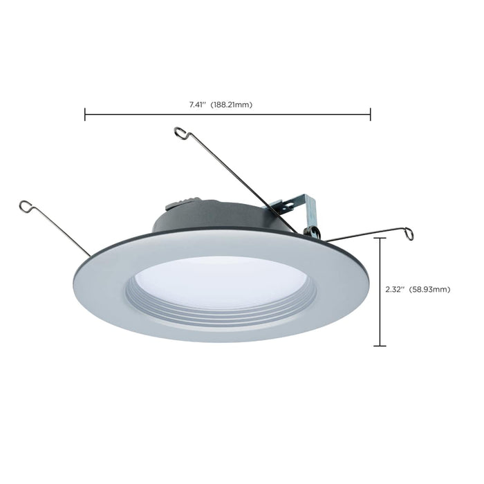 Downlight Retrofit Satco S11836R1 9 Watt - LED Downlight Retrofit - 5-6 Inch - CCT Selectable - 120 Volts - Brushed Nickel Finish Satco