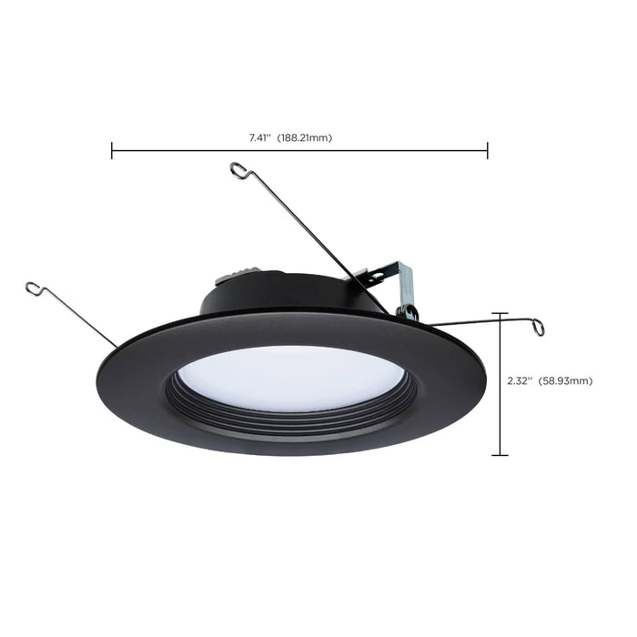 Downlight Retrofit Satco S11837R1 9 Watt - LED Downlight Retrofit - 5-6 Inch - CCT Selectable - 120 Volts - Bronze Finish Satco