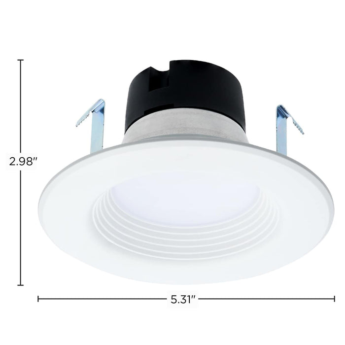 Downlight Retrofit Satco S11838 6.5 Watt LED Downlight Retrofit - 4 Inch Baffle - CCT Selectable - 12 Volts - Matte White Finish Satco