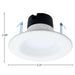 Downlight Retrofit Satco S11838 6.5 Watt LED Downlight Retrofit - 4 Inch Baffle - CCT Selectable - 12 Volts - Matte White Finish Satco