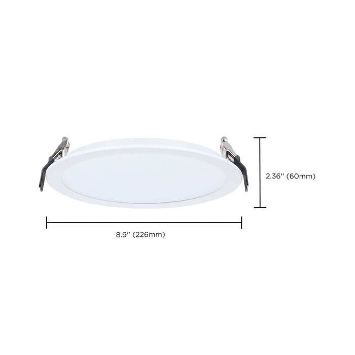 Direct Wire LED Downlight Satco S11847 20 Watt - 8 Inch LED Direct Wire Downlight - Remote Driver - CCT Selectable - Dual Dimming - Flat Face - Round - White Finish Satco