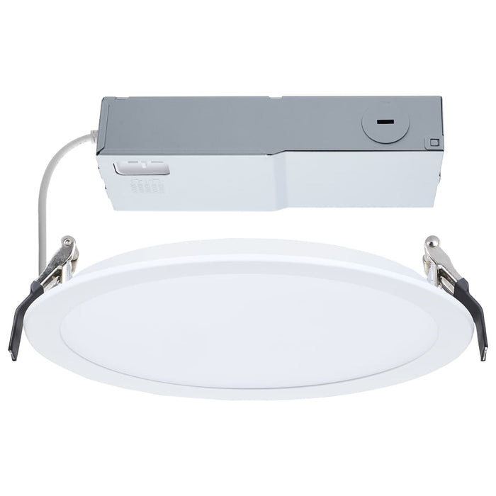 Direct Wire LED Downlight Satco S11847 20 Watt - 8 Inch LED Direct Wire Downlight - Remote Driver - CCT Selectable - Dual Dimming - Flat Face - Round - White Finish Satco