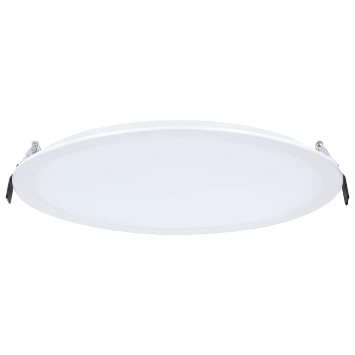 Direct Wire LED Downlight Satco S11849 38 Watt - 12 Inch LED Direct Wire Downlight - Remote Driver - CCT Selectable - Dual Dimming - Flat Face - Round - White Finish Satco