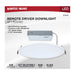 Direct Wire LED Downlight Satco S11849 38 Watt - 12 Inch LED Direct Wire Downlight - Remote Driver - CCT Selectable - Dual Dimming - Flat Face - Round - White Finish Satco