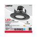 Direct Wire LED Downlight Satco S11854 7.5 Watt - LED Retrofit Downlight - Gimbaled - 120 Volt - CCT Selectable - Black Finish Satco