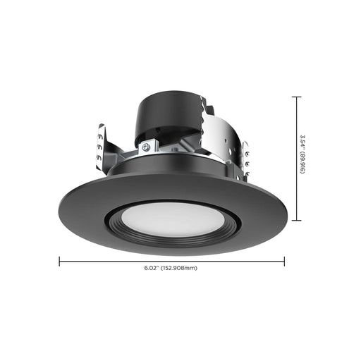 Direct Wire LED Downlight Satco S11854 7.5 Watt - LED Retrofit Downlight - Gimbaled - 120 Volt - CCT Selectable - Black Finish Satco