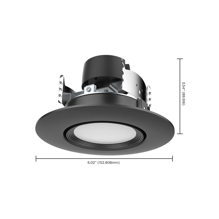Direct Wire LED Downlight Satco S11854 7.5 Watt - LED Retrofit Downlight - Gimbaled - 120 Volt - CCT Selectable - Black Finish Satco