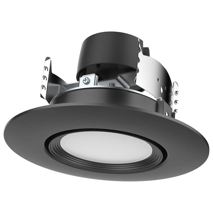 Direct Wire LED Downlight Satco S11854 7.5 Watt - LED Retrofit Downlight - Gimbaled - 120 Volt - CCT Selectable - Black Finish Satco