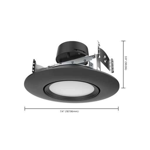 Direct Wire LED Downlight Satco S11857 10.5 Watt - LED Retrofit Downlight - Gimbaled - 120 Volt - CCT Selectable - Black Finish Satco