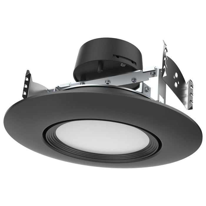 Direct Wire LED Downlight Satco S11857 10.5 Watt - LED Retrofit Downlight - Gimbaled - 120 Volt - CCT Selectable - Black Finish Satco