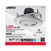 Direct Wire LED Downlight Satco S11858 10.5 Watt - LED Retrofit Downlight - Gimbaled - 120 Volt - CCT Selectable - Brushed Nickel Finish Satco