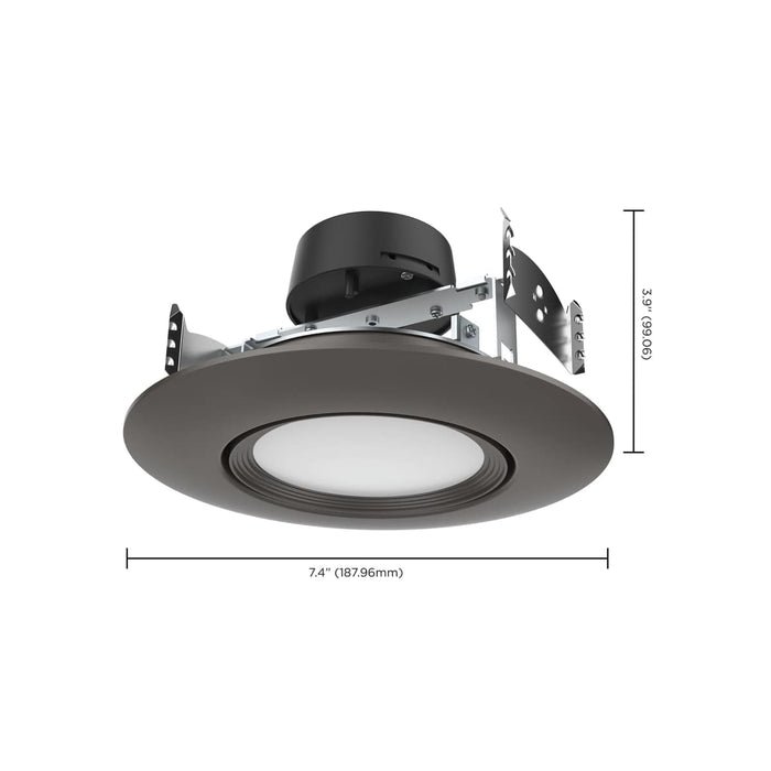 Direct Wire LED Downlight Satco S11859 10.5 Watt - LED Retrofit Downlight - Gimbaled - 120 Volt - CCT Selectable - Bronze Finish Satco