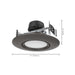 Direct Wire LED Downlight Satco S11859 10.5 Watt - LED Retrofit Downlight - Gimbaled - 120 Volt - CCT Selectable - Bronze Finish Satco