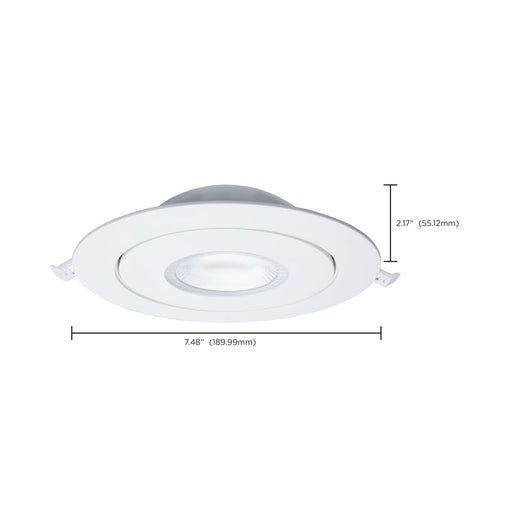 Remote Driver LED Downlight Satco S11860 15 Watt - CCT Selectable - LED Direct Wire Downlight - Gimbaled - 6 Inch Round - Remote Driver - White Satco