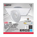Remote Driver LED Downlight Satco S11861 15 Watt - CCT Selectable - LED Direct Wire Downlight - Gimbaled - 6 Inch Square - Remote Driver - White Satco