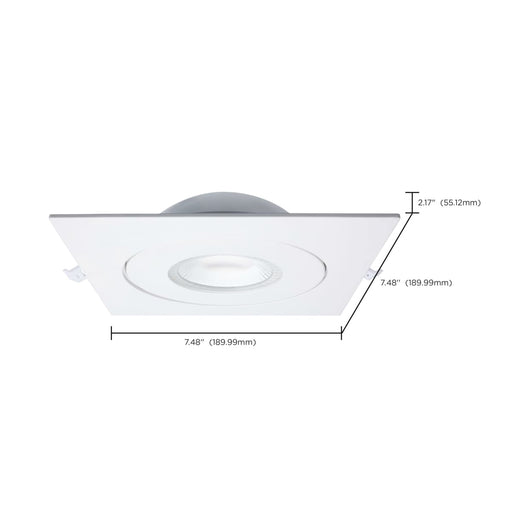 Remote Driver LED Downlight Satco S11861 15 Watt - CCT Selectable - LED Direct Wire Downlight - Gimbaled - 6 Inch Square - Remote Driver - White Satco