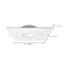 Remote Driver LED Downlight Satco S11861 15 Watt - CCT Selectable - LED Direct Wire Downlight - Gimbaled - 6 Inch Square - Remote Driver - White Satco