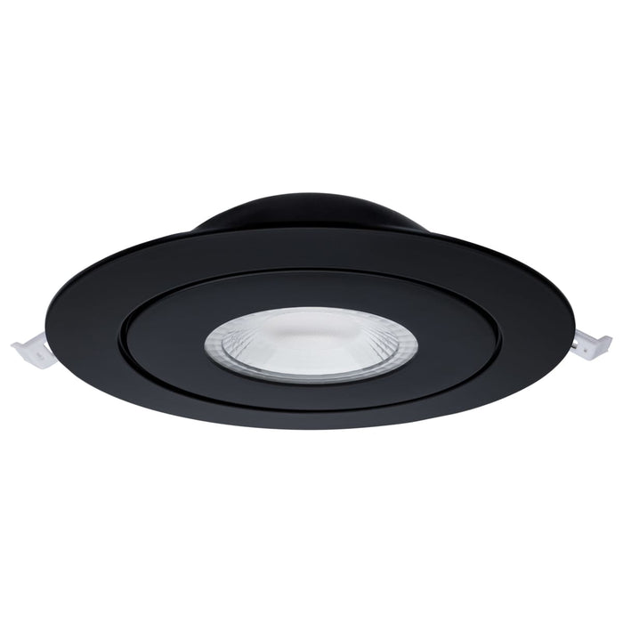 Remote Driver LED Downlight Satco S11862 15 Watt - CCT Selectable - LED Direct Wire Downlight - Gimbaled - 6 Inch Round - Remote Driver - Black Satco