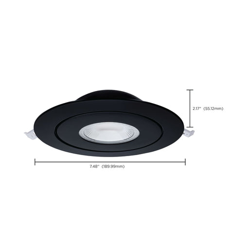 Remote Driver LED Downlight Satco S11862 15 Watt - CCT Selectable - LED Direct Wire Downlight - Gimbaled - 6 Inch Round - Remote Driver - Black Satco