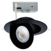 Remote Driver LED Downlight Satco S11862 15 Watt - CCT Selectable - LED Direct Wire Downlight - Gimbaled - 6 Inch Round - Remote Driver - Black Satco