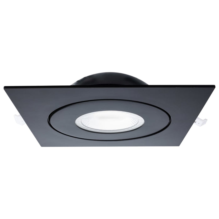 Remote Driver LED Downlight Satco S11863 15 Watt - CCT Selectable - LED Direct Wire Downlight - Gimbaled - 6 Inch Square - Remote Driver - Black Satco