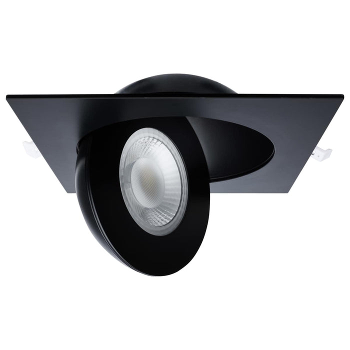 Remote Driver LED Downlight Satco S11863 15 Watt - CCT Selectable - LED Direct Wire Downlight - Gimbaled - 6 Inch Square - Remote Driver - Black Satco