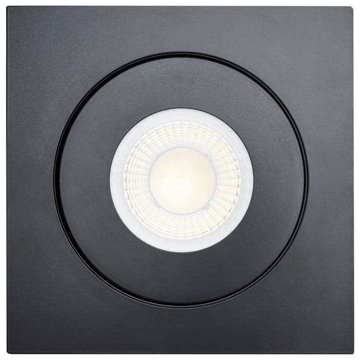 Remote Driver LED Downlight Satco S11863 15 Watt - CCT Selectable - LED Direct Wire Downlight - Gimbaled - 6 Inch Square - Remote Driver - Black Satco