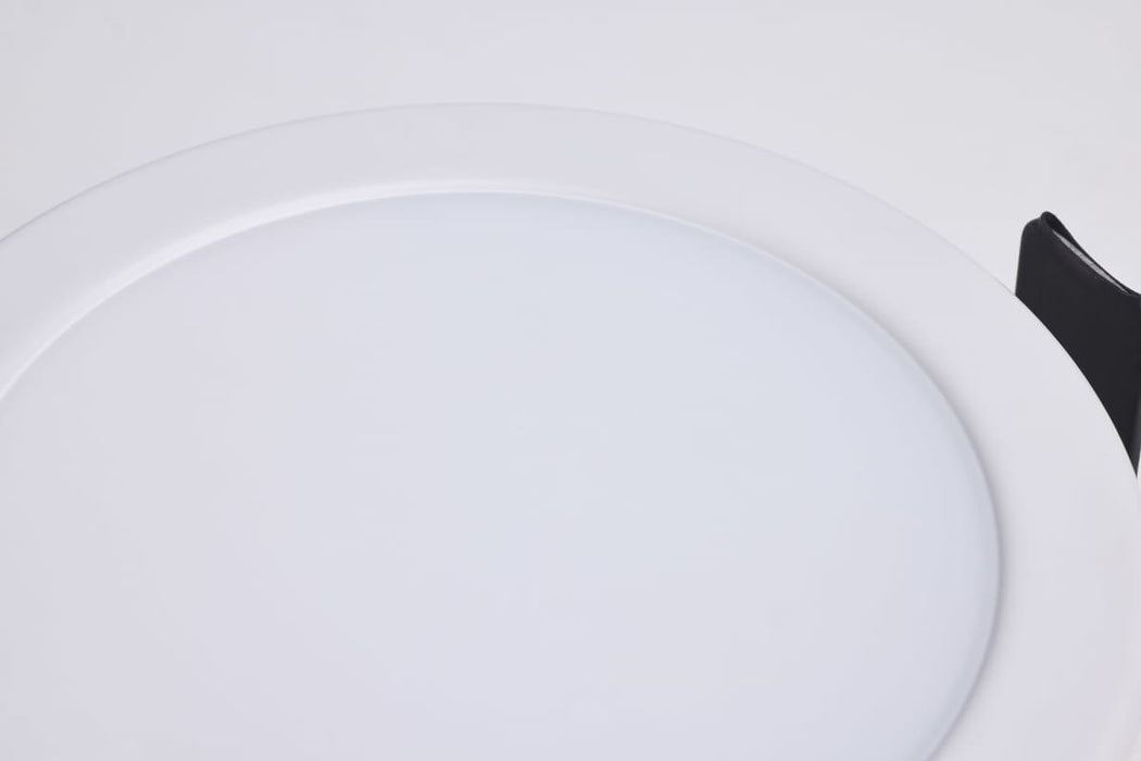 Remote Driver LED Downlight Satco S11864R1 10 Watt LED - Fire Rated 4 Inch Direct Wire Slim Fit Flat Face Downlight - Round Shape - White Finish - CCT Selectable - 120 Volts - Dimmable Satco