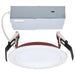 Remote Driver LED Downlight Satco S11865R1 10 Watt LED - Fire Rated 4 Inch Direct Wire Slim Fit Step Baffle Downlight - Round Shape - White Finish - CCT Selectable - 120 Volts - Dimmable Satco