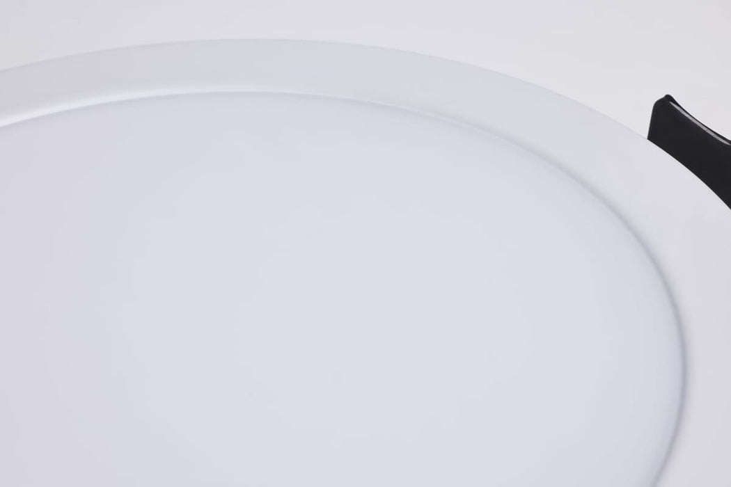 Remote Driver LED Downlight Satco S11866R1 13 Watt LED - Fire Rated 6 Inch Direct Wire Slim Fit Flat Face Downlight - Round Shape - White Finish - CCT Selectable - 120 Volts - Dimmable Satco