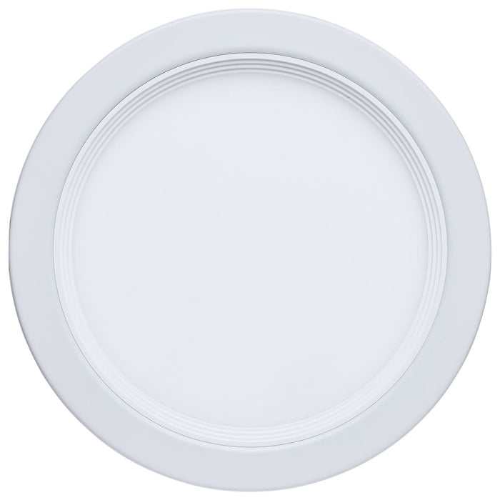 Remote Driver LED Downlight Satco S11867R1 13 Watt LED - Fire Rated 6 Inch Direct Wire Slim Fit Step Baffle Downlight - Round Shape - White Finish - CCT Selectable - 120 Volts - Dimmable Satco