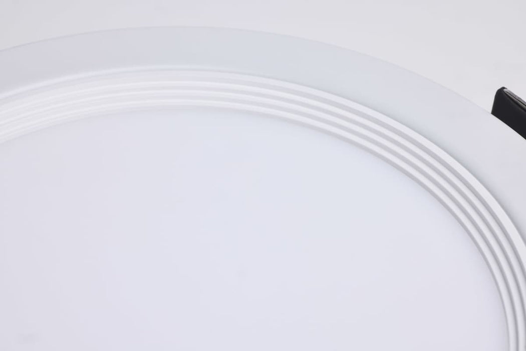 Remote Driver LED Downlight Satco S11867R1 13 Watt LED - Fire Rated 6 Inch Direct Wire Slim Fit Step Baffle Downlight - Round Shape - White Finish - CCT Selectable - 120 Volts - Dimmable Satco
