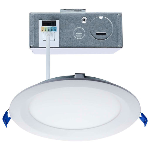 Direct Wire LED Downlight Satco S11872R1 13 Watt LED Direct Wire Downlight - Slimfit - Smooth Baffle - 6 Inch - CCT Selectable - Round - Remote Driver - White Finish Satco