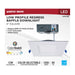 Direct Wire LED Downlight Satco S11873R1 12 Watt LED Direct Wire Downlight - Slimfit - Smooth Baffle - 6 Inch - CCT Selectable - Square - Remote Driver - White Finish Satco