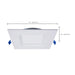 Direct Wire LED Downlight Satco S11873R1 12 Watt LED Direct Wire Downlight - Slimfit - Smooth Baffle - 6 Inch - CCT Selectable - Square - Remote Driver - White Finish Satco