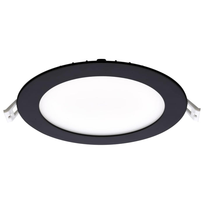 Direct Wire LED Downlight Satco S11875R1 12 Watt LED Direct Wire Downlight - 6-Inch - CCT Selectable - Round - Remote Driver - Black Finish Satco