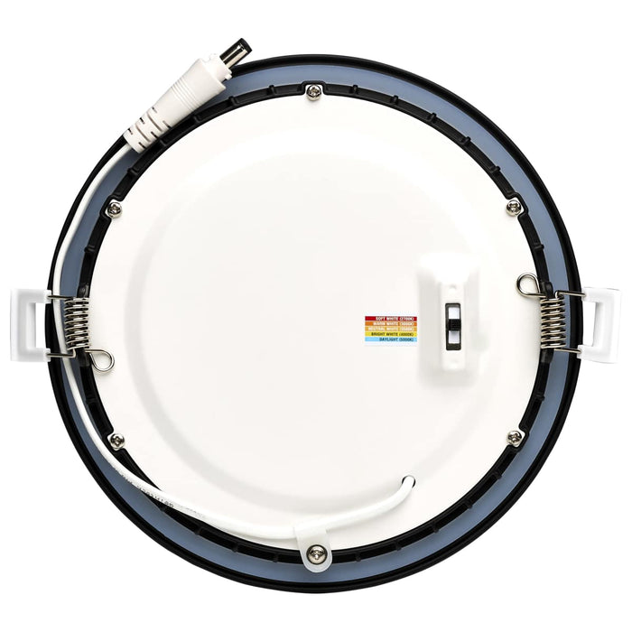 Direct Wire LED Downlight Satco S11875R1 12 Watt LED Direct Wire Downlight - 6-Inch - CCT Selectable - Round - Remote Driver - Black Finish Satco