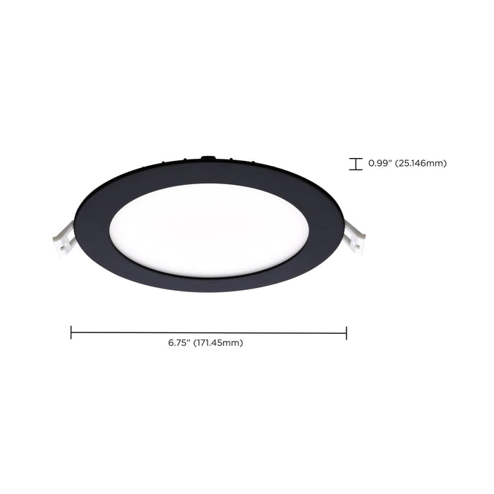 Direct Wire LED Downlight Satco S11875R1 12 Watt LED Direct Wire Downlight - 6-Inch - CCT Selectable - Round - Remote Driver - Black Finish Satco