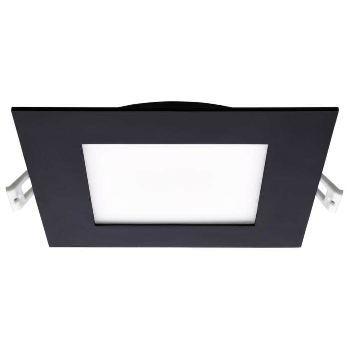 Direct Wire LED Downlight Satco S11877R1 12 Watt LED Direct Wire Downlight - 6-Inch - CCT Selectable - Square - Remote Driver - Black Finish Satco