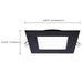 Remote Driver LED Downlight Satco S11877 12 Watt - LED Direct Wire Downlight - Edge-lit - 6 inch - CCT Selectable - 120 volt - Dimmable - Square - Remote Driver - Black Finish Satco