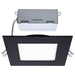 Remote Driver LED Downlight Satco S11877 12 Watt - LED Direct Wire Downlight - Edge-lit - 6 inch - CCT Selectable - 120 volt - Dimmable - Square - Remote Driver - Black Finish Satco