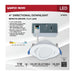 Downlight Satco S11878 11 Watt - 4" - Directional Low-Profile Downlight - CCT Selectable - 120 Volt - White Finish Satco