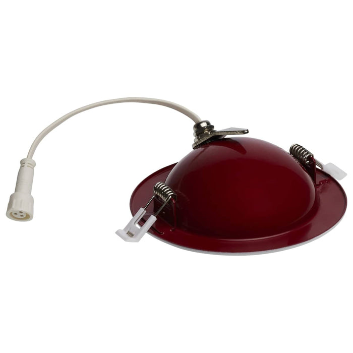 Remote Driver LED Downlight Satco S11880 9 Watt LED - Fire Rated - 4 Inch Direct Wire Directional Downlight - Round Shape - White Finish - CCT Selectable - Dimmable - 120 Volts Satco