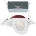 Remote Driver LED Downlight Satco S11880 9 Watt LED - Fire Rated - 4 Inch Direct Wire Directional Downlight - Round Shape - White Finish - CCT Selectable - Dimmable - 120 Volts Satco